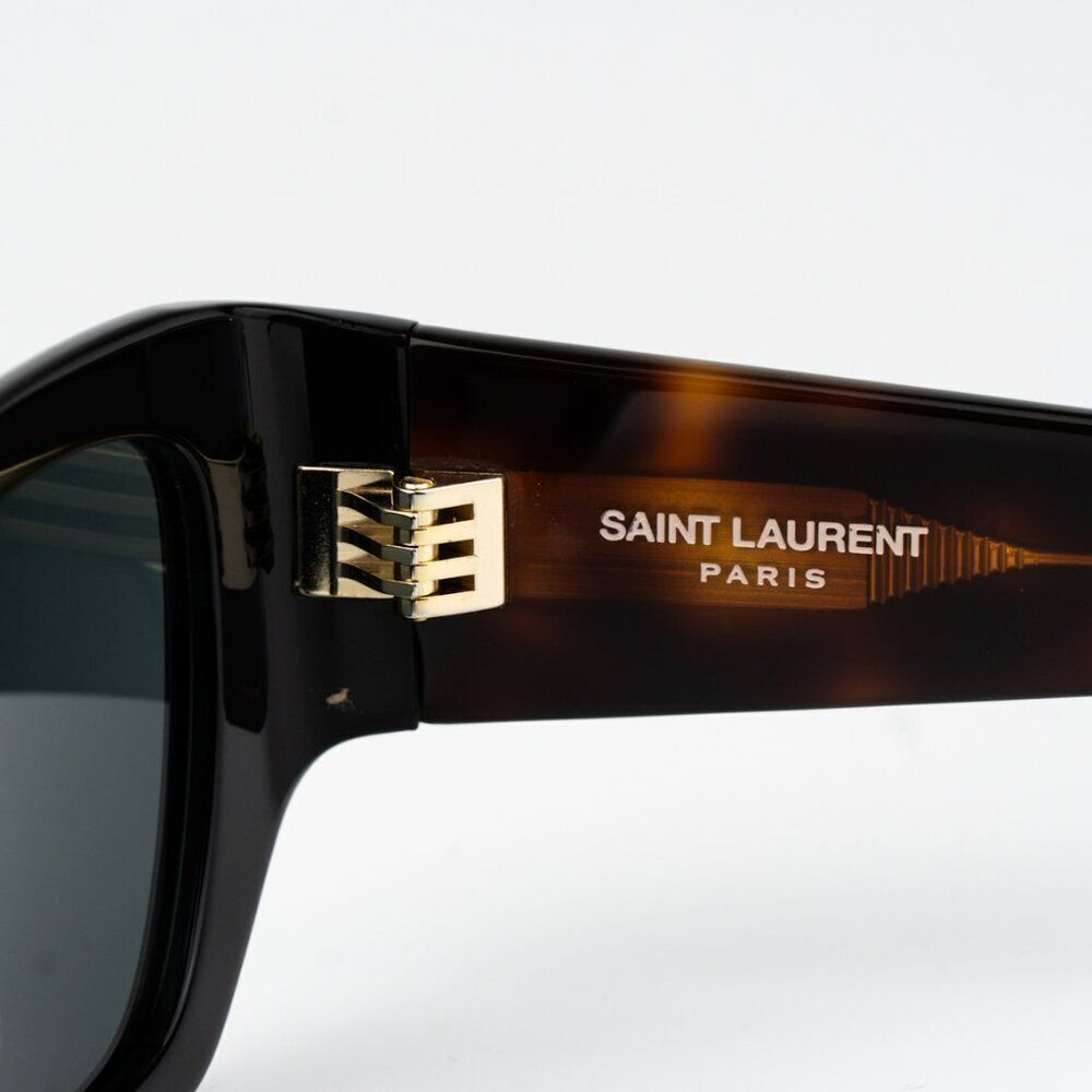 NEW Saint Laurent SL740 004 Black Havana Square Unisex Sunglasses - Picture 8 of 11